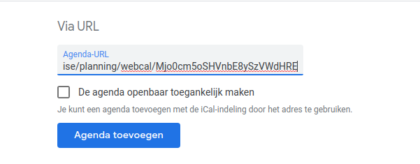 toevoegen agenda