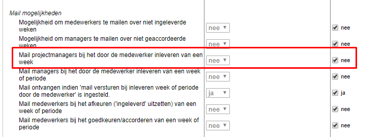 mail bij inleveren